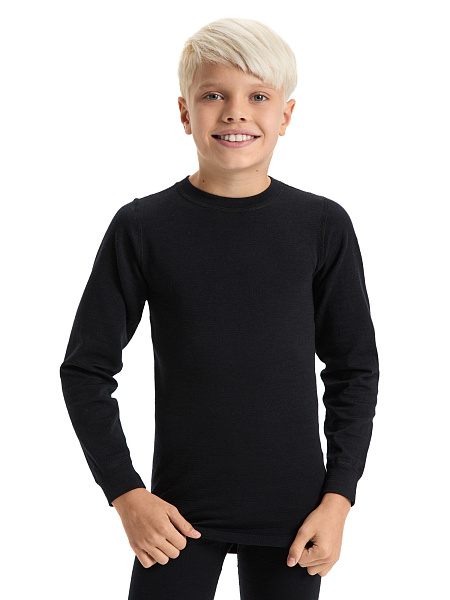 Термофутболка для мальчиков - подростков серии ACTIVE KIDS, цвет черный, фото 1