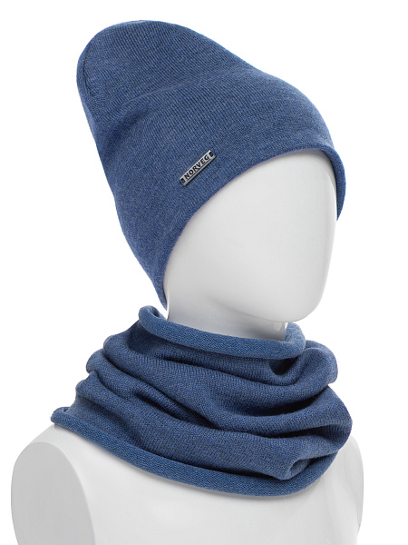 Комплект шапка и снуд из 100% шерсти мериносов, фото 1