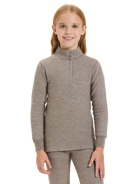 Термобелье фуфайка детская для девочек серии "-60°C", цвет бежевый, фото 1