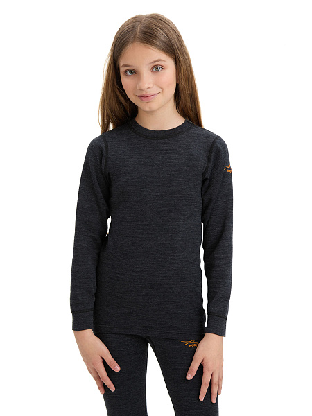 Термофутболка для девочек - подростков серии ACTIVE KIDS, цвет антрацит, фото 1