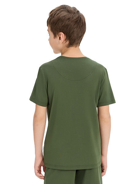 Футболка Bamboo для мальчика, цвет олива, фото 2