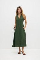 LINEN Платье женское Олива