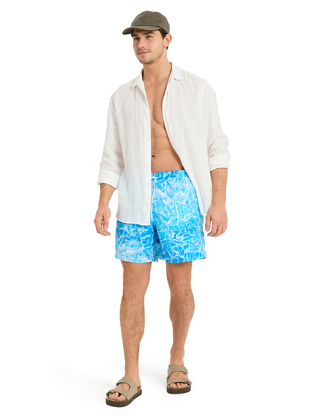 Шорты плавательные, цвет голубой, фото 6