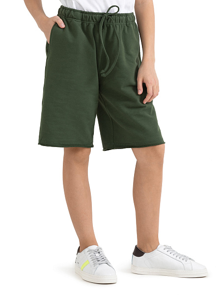 Шорты детские для девочек Cotton, цвет олива, фото 3