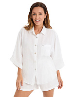 Рубашка женская серии LINEN Белый