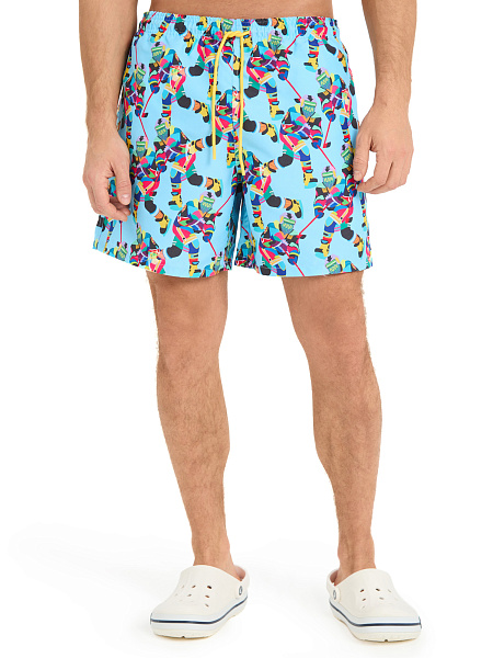 Шорты плавательные, цвет голубой пепельный, фото 2