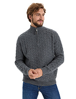 Джемпер мужской с косами Темно-серый