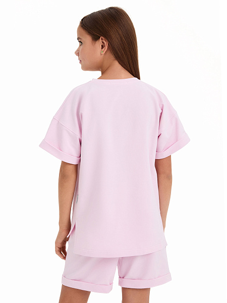 Футболка для девочки ORGANOMICA Cotton, цвет нежно-розовый, фото 3