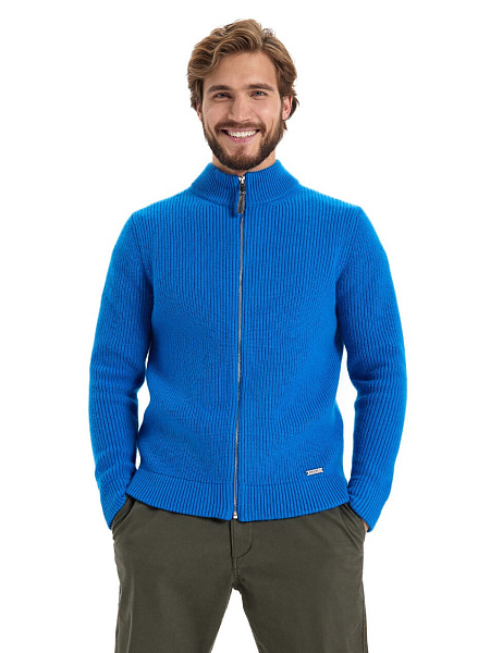Подарочный набор Кардиган на молнии Merino Knitted для мужчин, цвет синий, фото 2