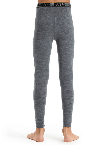 Термобелье кальсоны для мальчиков-подростков серии SOFT. Знак Woolmark, цвет серый меланж, фото 2