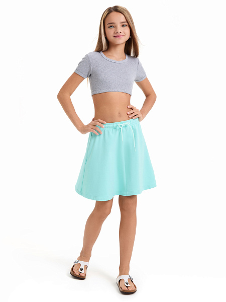 Юбка для девочки ORGANOMICA Cotton, цвет тиффани, фото 5