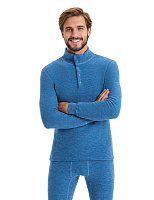 Термобелье фуфайка мужская для охоты и рыбалки серии "-60⁰С" больших размеров Джинс меланж