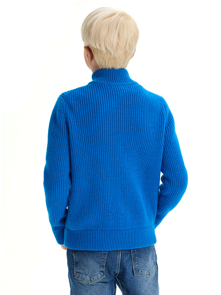 Кардиган шерстяной на молнии для мальчиков-подростков, цвет синий, фото 3