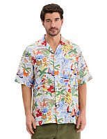 Мужская рубашка LINEN из умягченного льна Паттерн Vacation