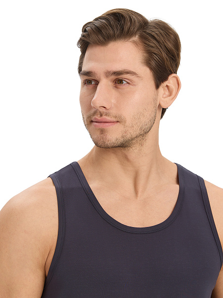 Майка мужская серии Bamboo, цвет темно-серый, фото 5