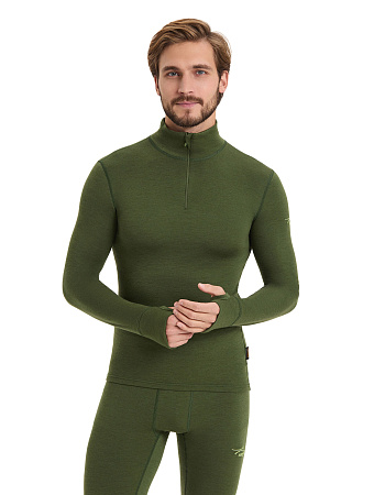 Термофутболка мужская (свитшот)  с высоким воротом на молнии для охоты и рыбалки серии HUNTER, фото 1