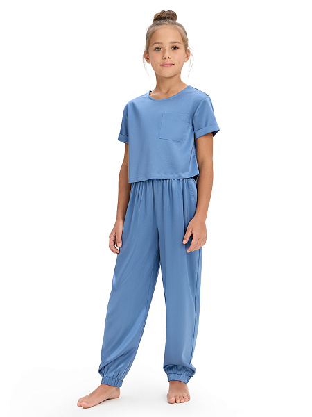 SILK Костюм для девочки, цвет голубой пепельный, фото 1