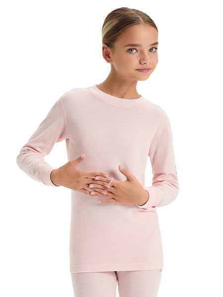 Термофутболка для девочек-подростков серии SOFT. Знак Woolmark, цвет розовый, фото 1
