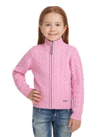 Кардиган на молнии Super Fine Merino Wool для девочек Розовый
