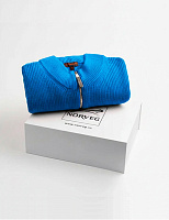 Подарочный набор Кардиган на молнии Merino Knitted для мужчин Синий