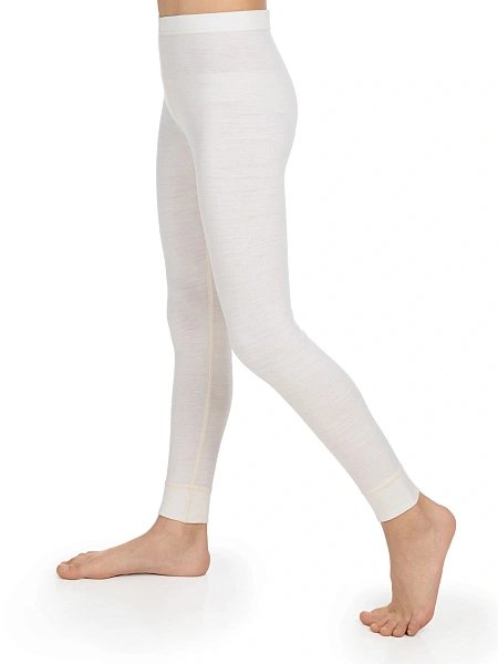 Термолеггинсы детские для девочек-подростков серии SOFT. Знак Woolmark, цвет молочный, фото 3