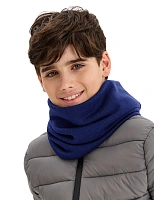 Теплый снуд из шерсти мериносов для мальчиков Темно-синий