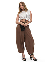 Брюки женские "baggy" серии LINEN Шоколад
