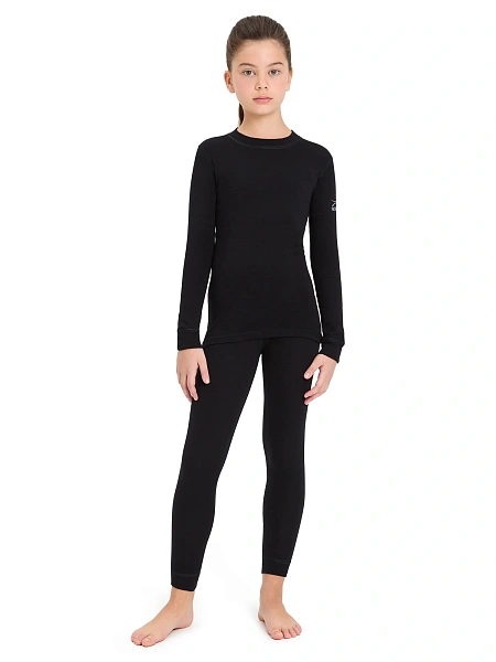 SOFT Комплект термобелья для девочек-подростков, цвет черный, фото 1