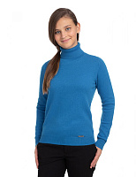 Свитер Cashmere подростковый с высоким воротом Бирюзово-синий