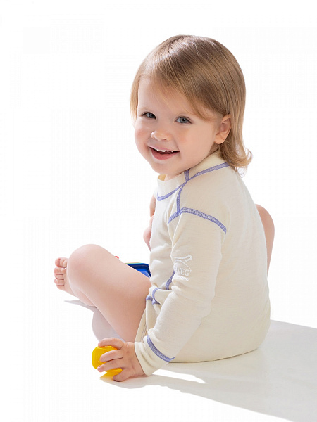 Термободи детское с длинным рукавом серии SOFT, цвет молочный, фото 2