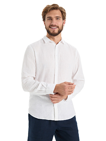 Рубашка мужская серии LINEN, цвет белый, фото 1