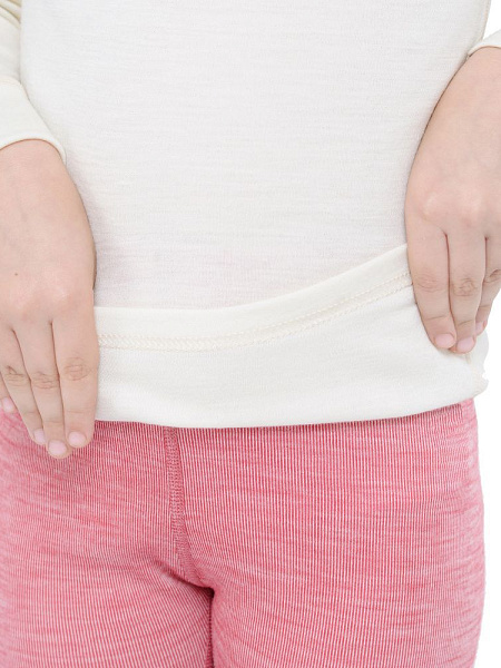 Термофутболка детская для девочек с длинным рукавом серии SOFT, цвет молочный, фото 5