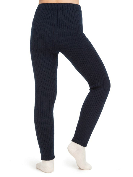 Бесшовные гамаши для детей, 50% шерсть мериносов 50% акрил, цвет синий, фото 3