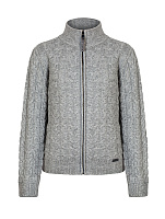 Кардиган на молнии Super Fine Merino Wool подростковый для мальчиков Серый меланж