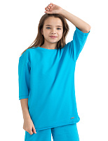 Футболка детская для девочек серии Cotton Бирюзовый