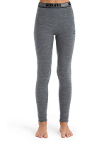 Термолеггинсы детские для девочек-подростков серии SOFT. Знак Woolmark Серый меланж