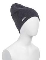 Шапка из 100% шерсти мериносов Темно-серый меланж