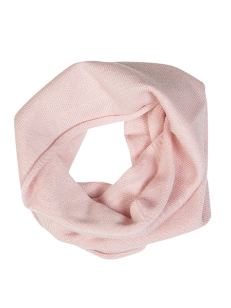 Теплый снуд из шерсти мериносов, цвет розовый, фото 2