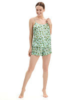 Комплект из шелка Топ + шорты Принт Ягоды