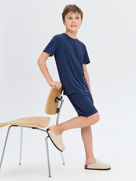 Футболка Bamboo для мальчика, цвет темно-синий, фото 6