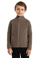 Кардиган шерстяной на молнии для мальчика Коричневый