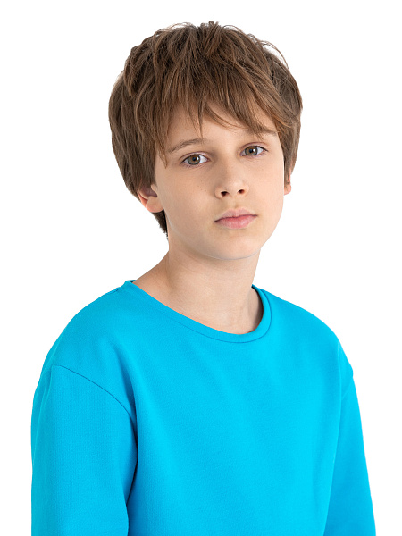 Футболка детская для мальчиков серии Cotton, цвет бирюзовый, фото 3