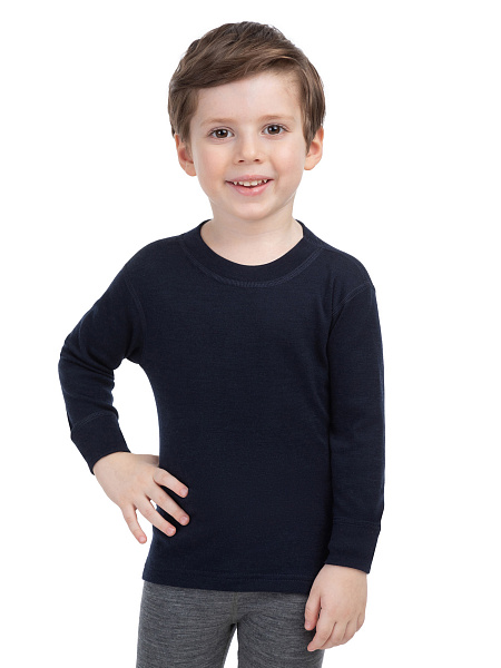 Термофутболка для мальчиков с длинным рукавом серии SOFT, цвет синий, фото 1