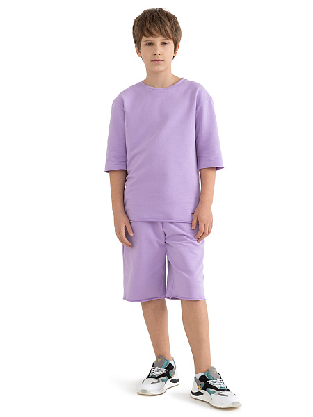 Шорты детские для мальчика Cotton, цвет лаванда, фото 2