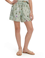 Шорты для девочки короткие LINEN Шалфей, паттерн Wild Flowers