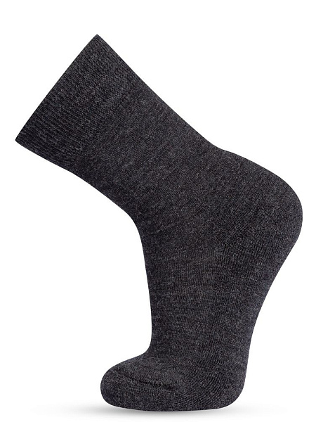 Термоноски детские шерстяные серии SOFT MERINO WOOL, цвет темно-серый меланж, фото 1