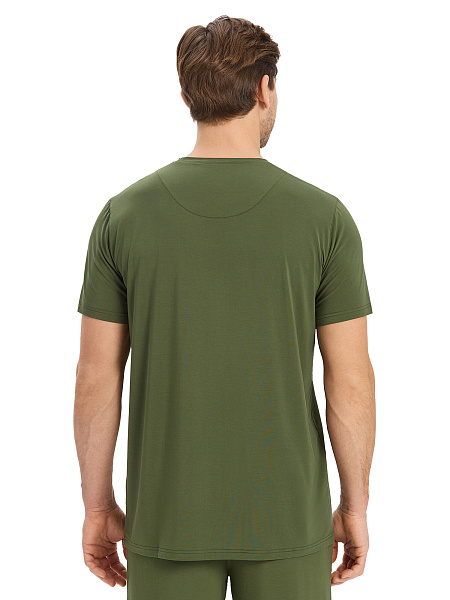 Футболка мужская серии Bamboo, цвет олива, фото 2