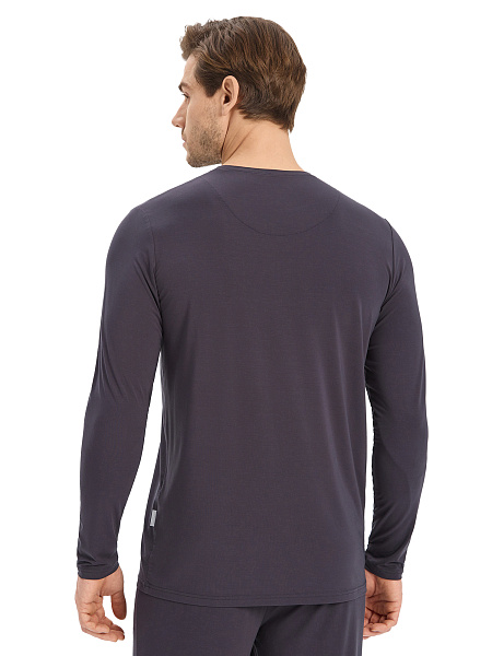 Лонгслив мужской серии Bamboo, цвет темно-серый, фото 2