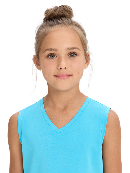 Топ Bamboo для девочки, цвет бирюзовый, фото 3