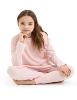 Пижама для девочки-подростка из шерсти мериносов Светло-розовый